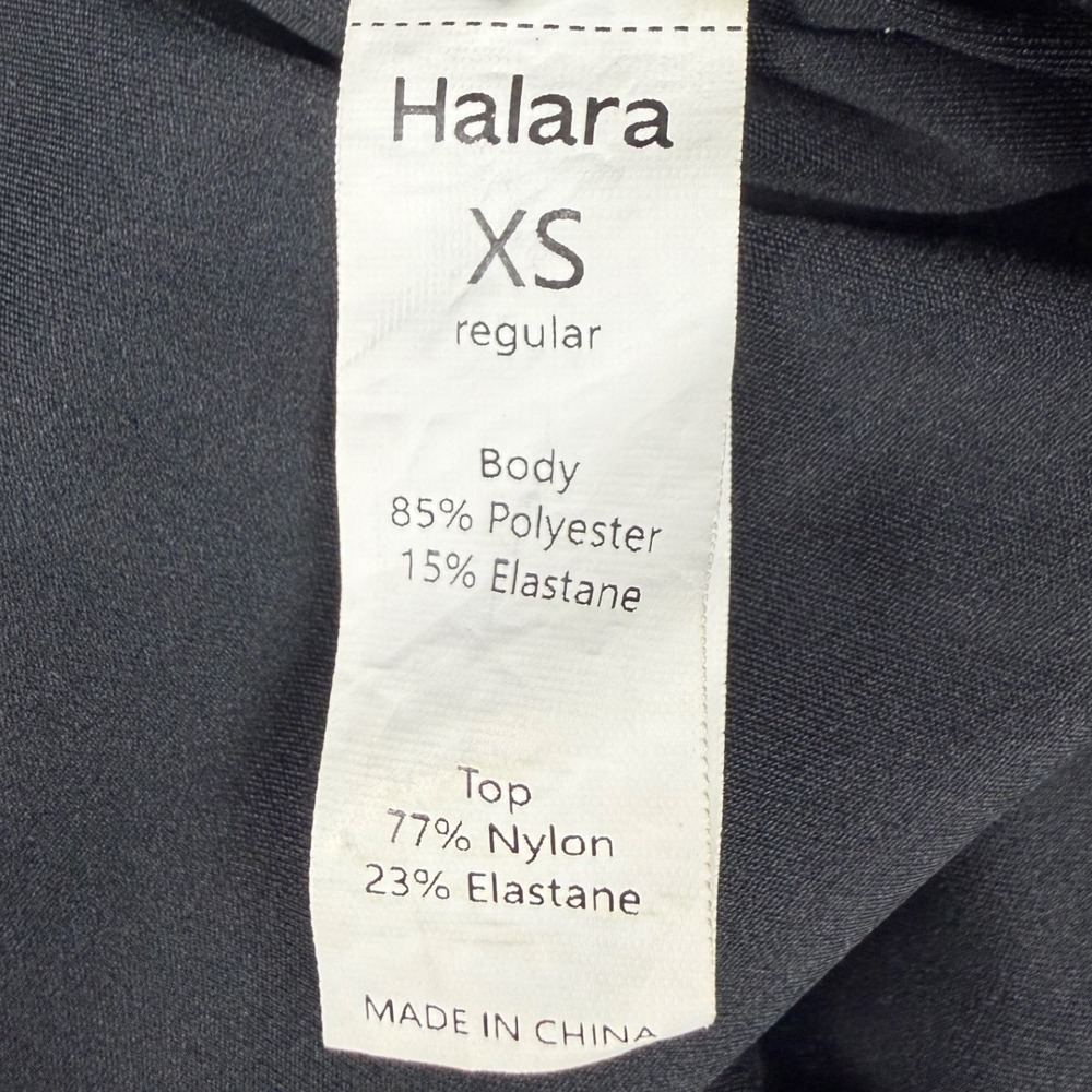 Halara Black Wide Leg Jumpsuit Womens XS Strappy Pocket Stretch Romper - Picture 3 of 6